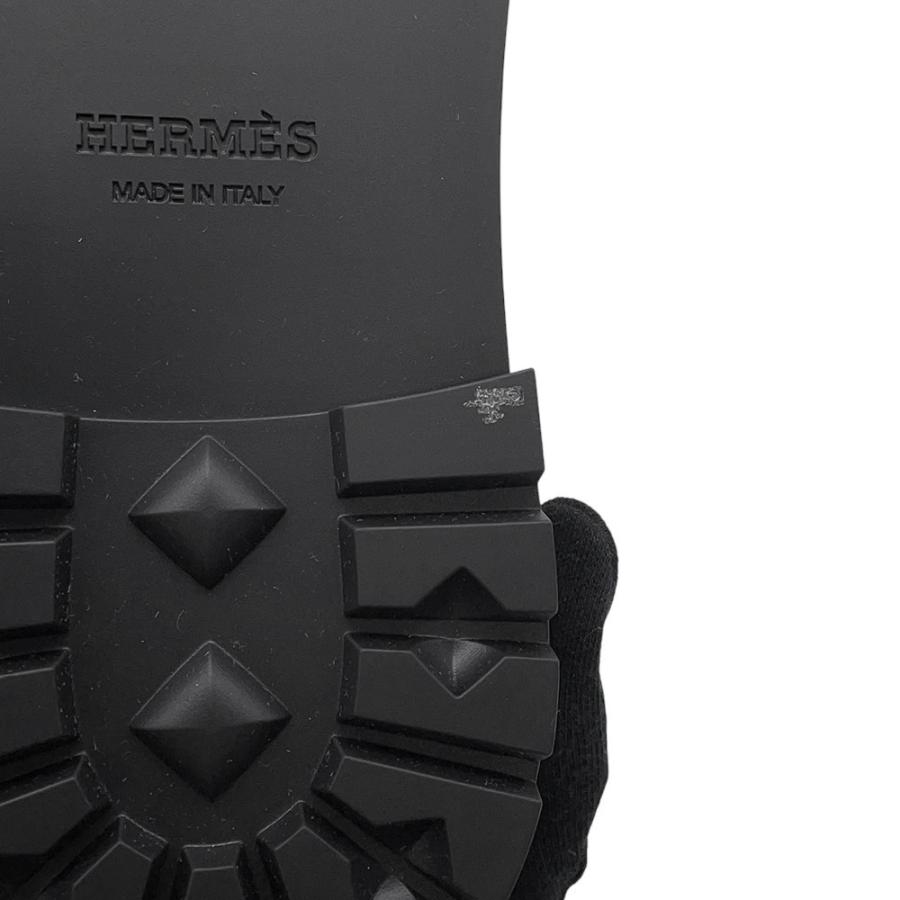 エルメス ショートブーツ ジェフ レザー メンズサイズ41 HERMES 靴 黒
