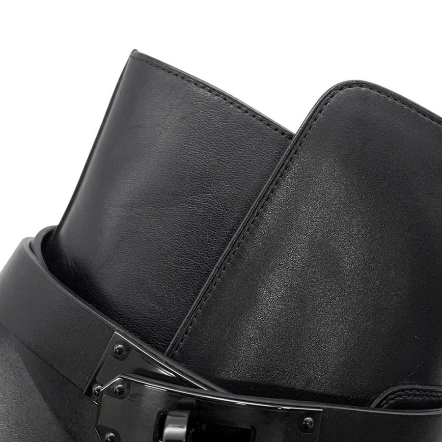 エルメス ショートブーツ ジェフ レザー メンズサイズ41 HERMES 靴 黒