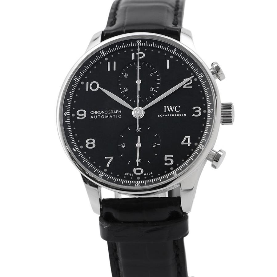IWC ポルトギーゼ・クロノグラフ IW371609 腕時計 黒文字盤 【安心保証