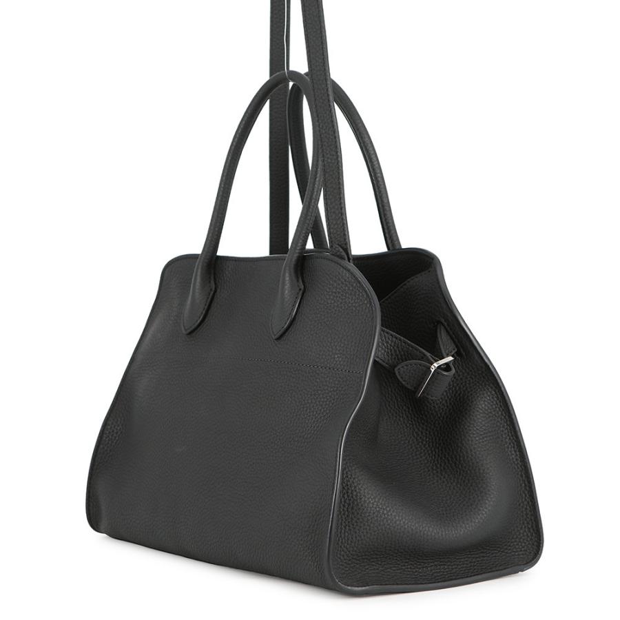 ザ ロウ ハンドバッグ ソフトマルゴー12 レザー W1586 THE ROW 2way 黒