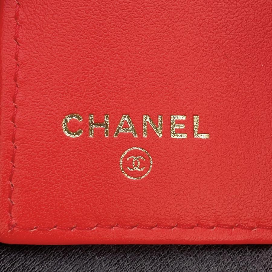 シャネル 三つ折り財布 マトラッセ ココマーク ミディアム フラップウォレット キャビアスキン A84341 CHANEL 【安心保証】の画像