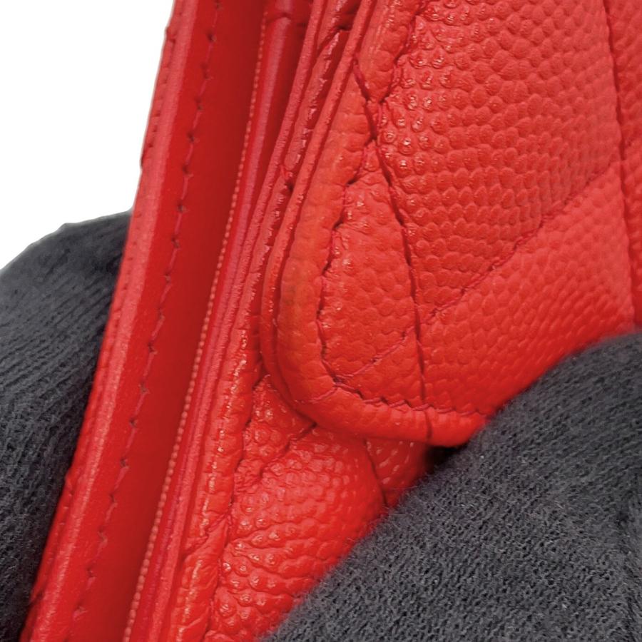 シャネル 三つ折り財布 マトラッセ ココマーク ミディアム フラップウォレット キャビアスキン A84341 CHANEL 【安心保証】の画像