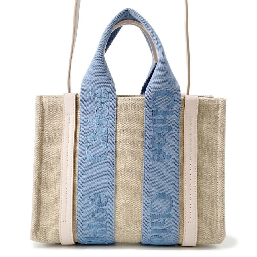 Chloé　2WAY トートバッグ 斜め掛け ウッディ スモール キャンバス クロエ ハンドバッグ ウッディ トート スモール キャンバス