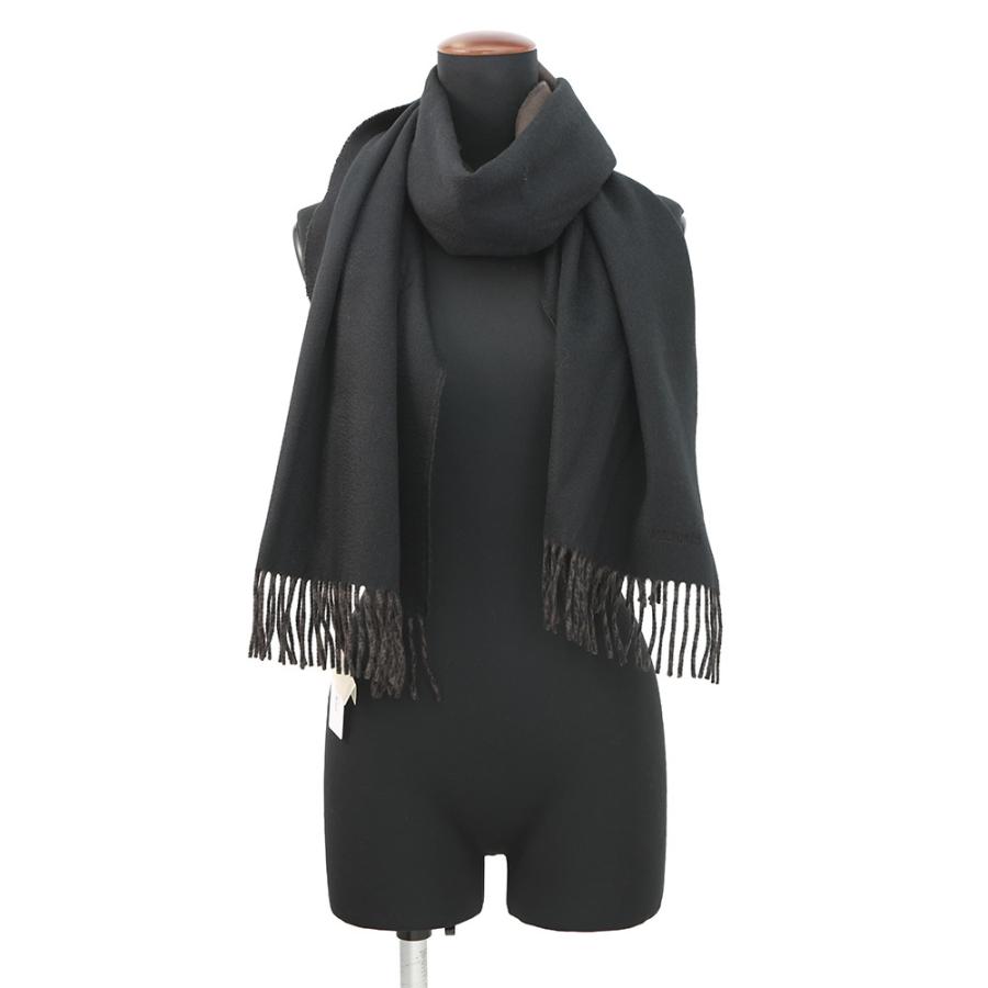 エルメス マフラーレクトヴェルソ リバーシブル ブラック/カフェ