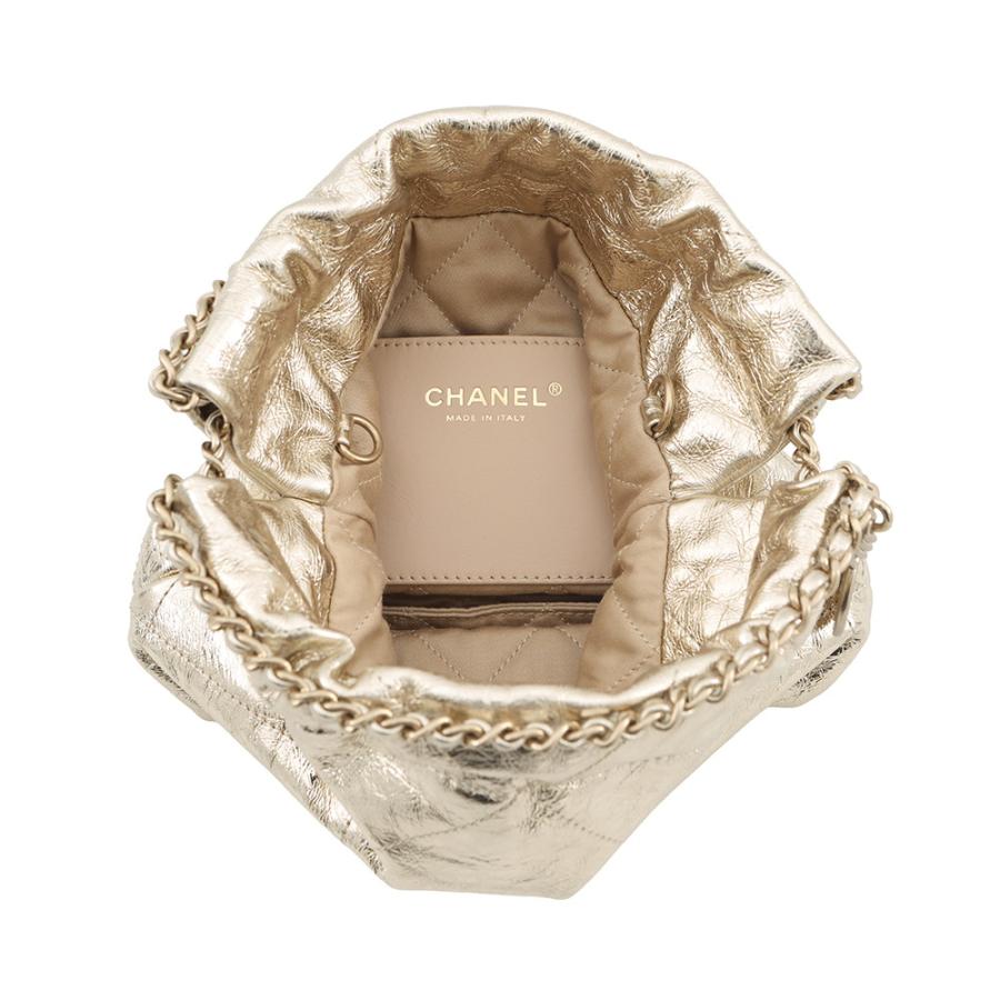 シャネル ハンドバッグ CHANEL 22 ミニ ココマーク メタリックカーフレザー AS3980 CHANEL 2wayの画像