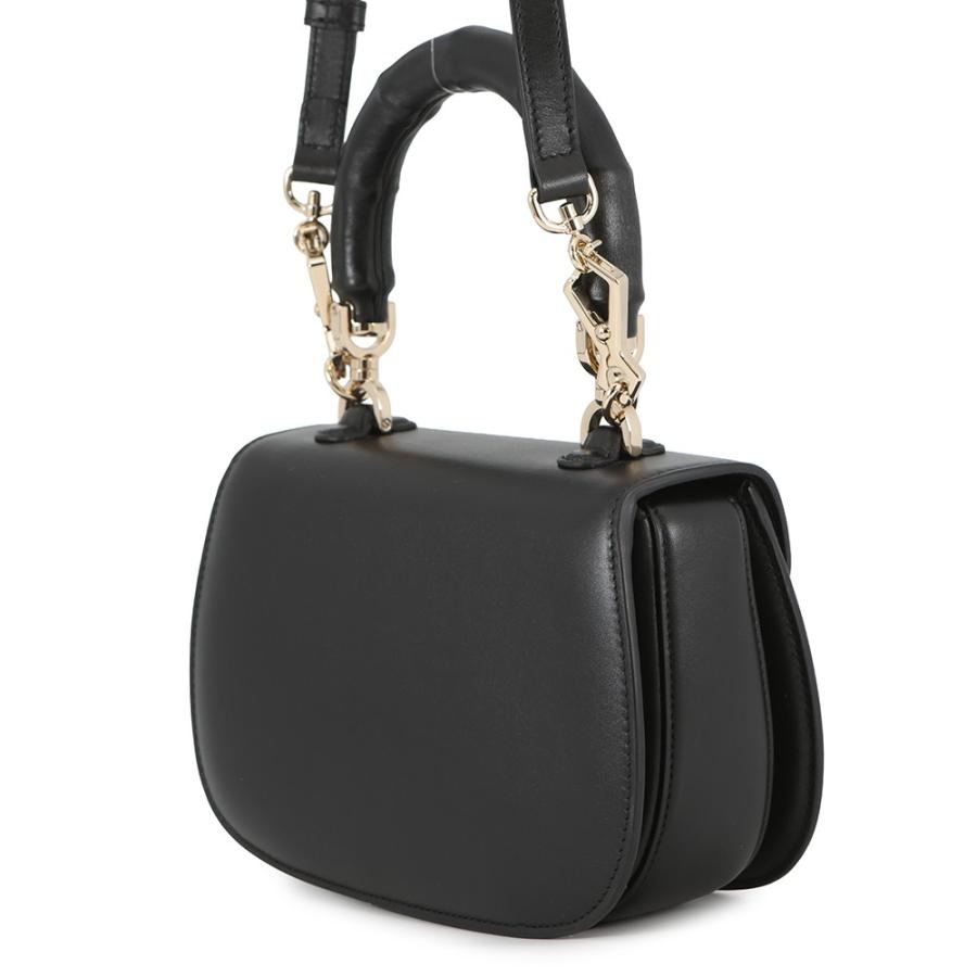 GUCCI グッチ 2WAY バンブー ハンドバッグ　ショルダーバッグ　黒　本革 グッチ ハンドバッグ バンブー 1947 トップハンドルバッグ スモール