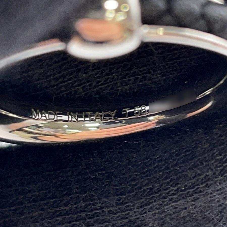 エルメス リング フリビュスティエ ブラック/シルバー金具 レザー