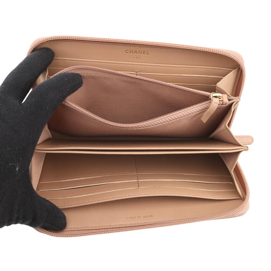 シャネル 長財布 ボーイシャネル ココマーク マトラッセ ラウンドジップウォレット A80815 CHANEL ラウンドファスナー 【安心保証】の画像