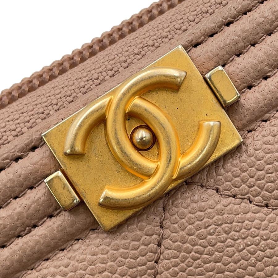 シャネル 長財布 ボーイシャネル ココマーク マトラッセ ラウンドジップウォレット A80815 CHANEL ラウンドファスナー 【安心保証】の画像
