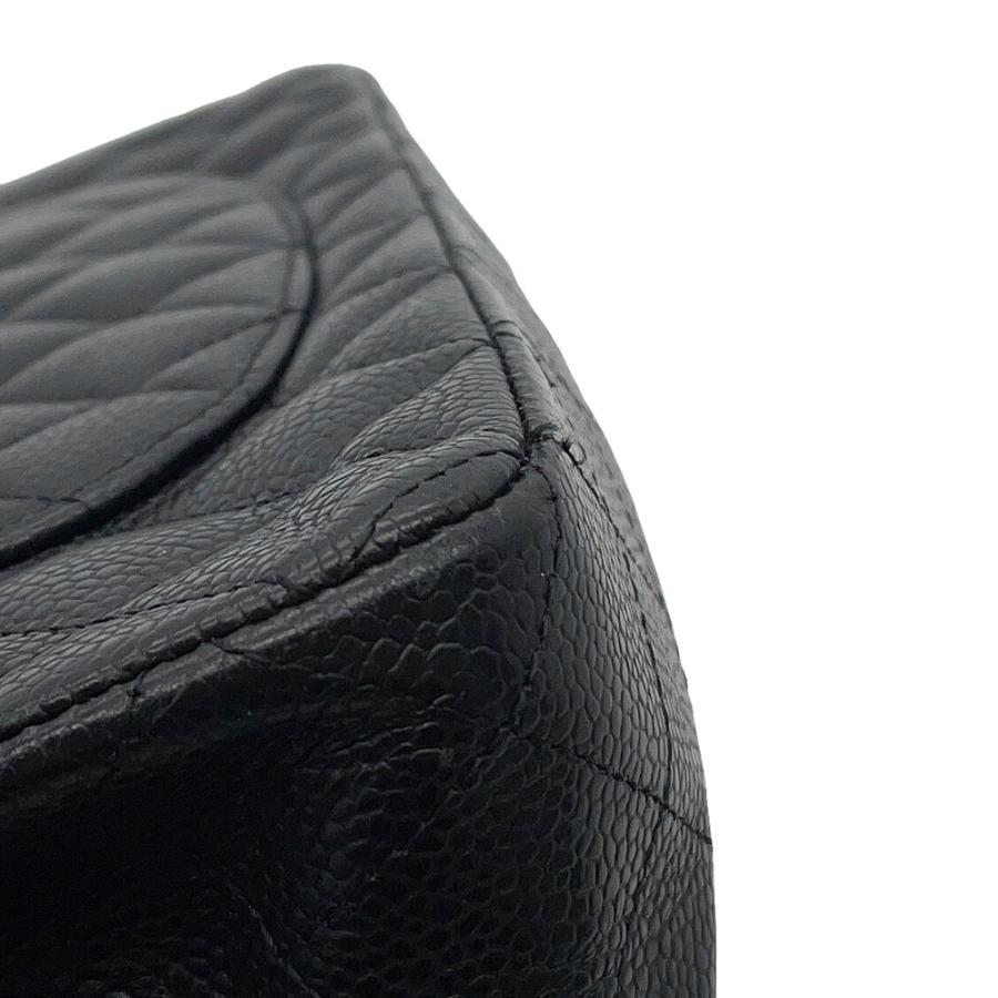 CHANEL 黒キャビアスキン シルバーチェーン ノベルティ CHANEL（シャネル） 【シャネル】チェーンウォレット キャビアスキン