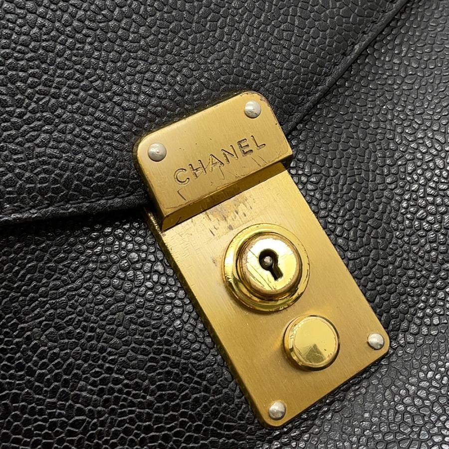 シャネル ビジネスバッグ キャビアスキン CHANEL バッグ ブリーフ
