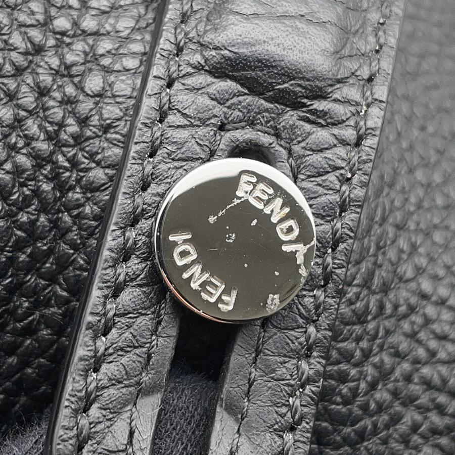 FENDI フェンディ ビジネスバック ハンドバック レザー ブラック フェンディ トートバッグ メンズ ブランド FENDI レザー 7VA583