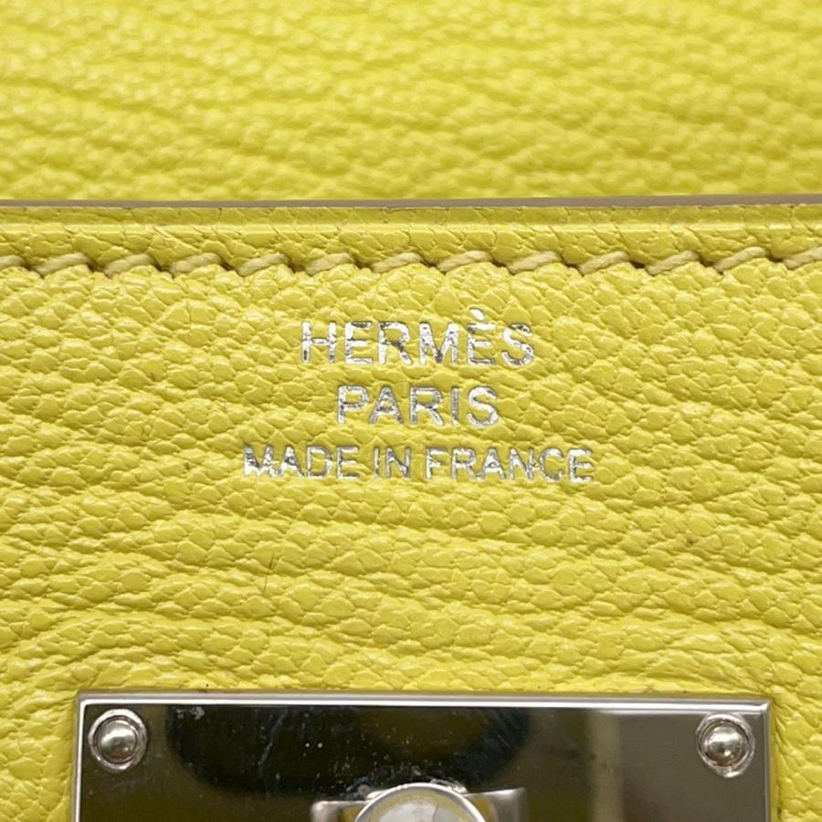 エルメス ケリーウォレット ロング トゥーゴー ライム/シルバー金具 シェブルミゾル U刻印 HERMES シェーブル HERMES - エルメス ケリーウォレット ロング トゥーゴー ライム