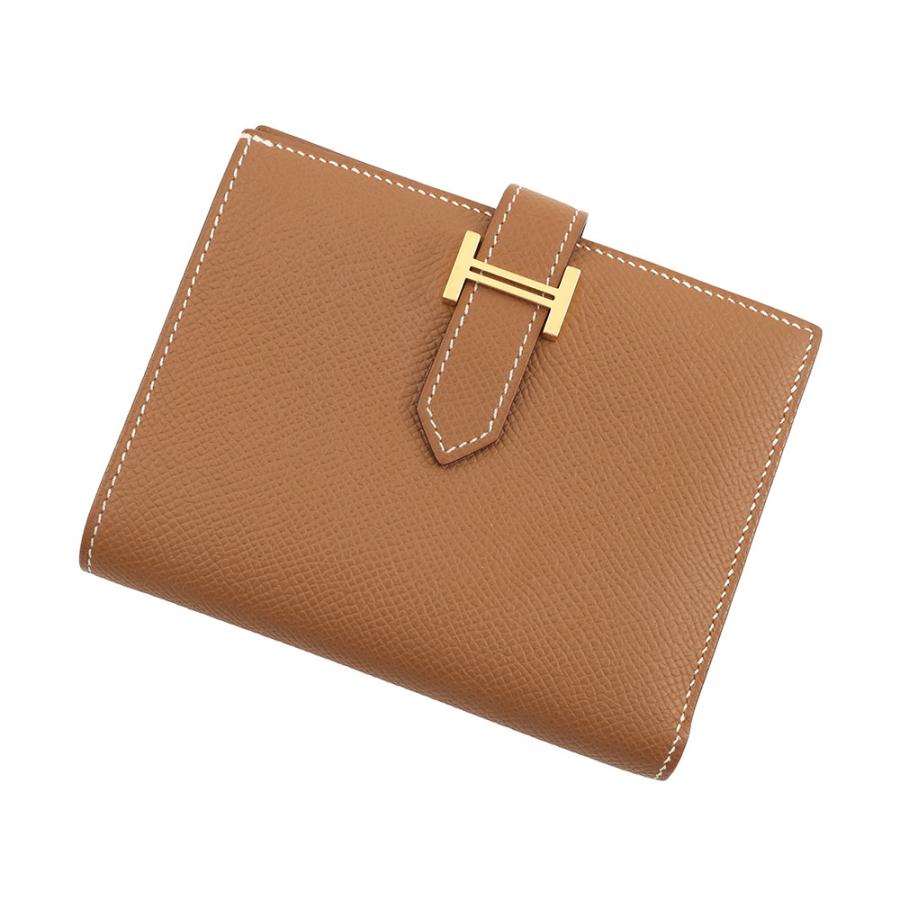 エルメス 二つ折り財布 ベアンコンパクト ゴールド/ゴールド金具