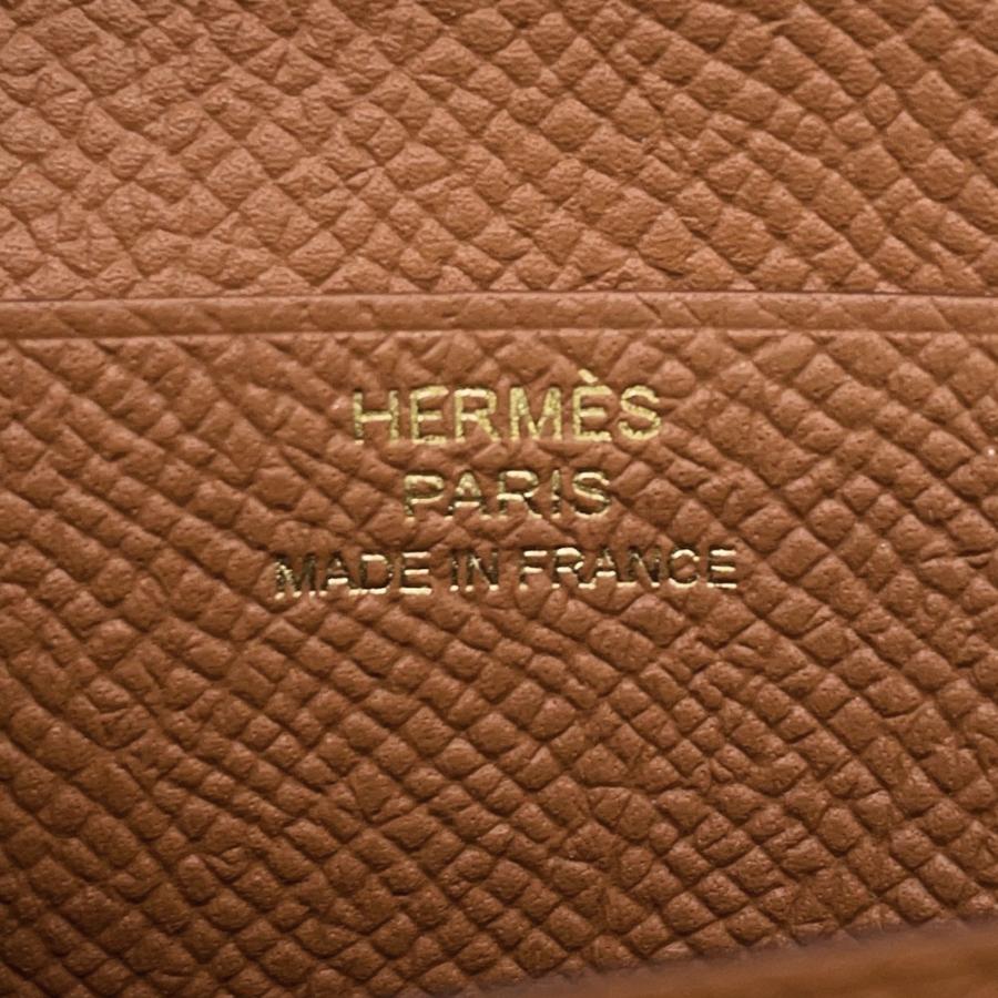 エルメス 二つ折り財布 ベアンコンパクト ゴールド/ゴールド金具 エプソン Y刻印 HERMES 財布 【安心保証】の画像