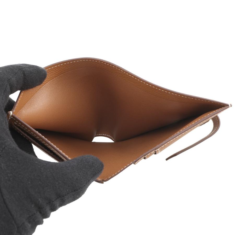 エルメス 二つ折り財布 ベアンコンパクト ゴールド/ゴールド金具 エプソン Y刻印 HERMES 財布 【安心保証】の画像