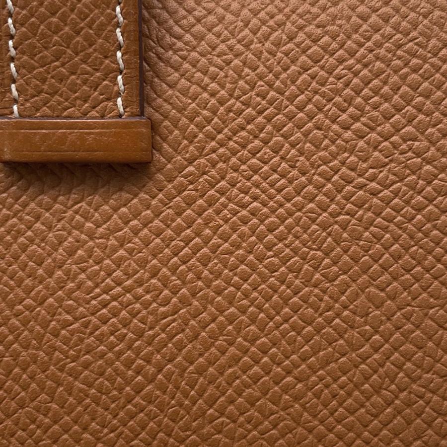 エルメス 二つ折り財布 ベアンコンパクト ゴールド/ゴールド金具 エプソン Y刻印 HERMES 財布 【安心保証】の画像