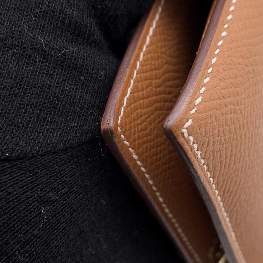 エルメス 二つ折り財布 ベアンコンパクト ゴールド/ゴールド金具 エプソン Y刻印 HERMES 財布 【安心保証】の画像