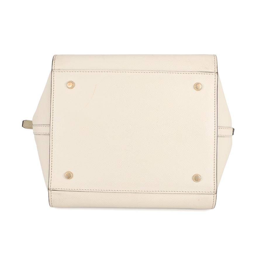 【良品】ヴァレクストラ　ハンドバッグ 2way Bキューブ　アイボリー ヴァレクストラ ハンドバッグ Bキューブ Valextra 2way 【安心保証