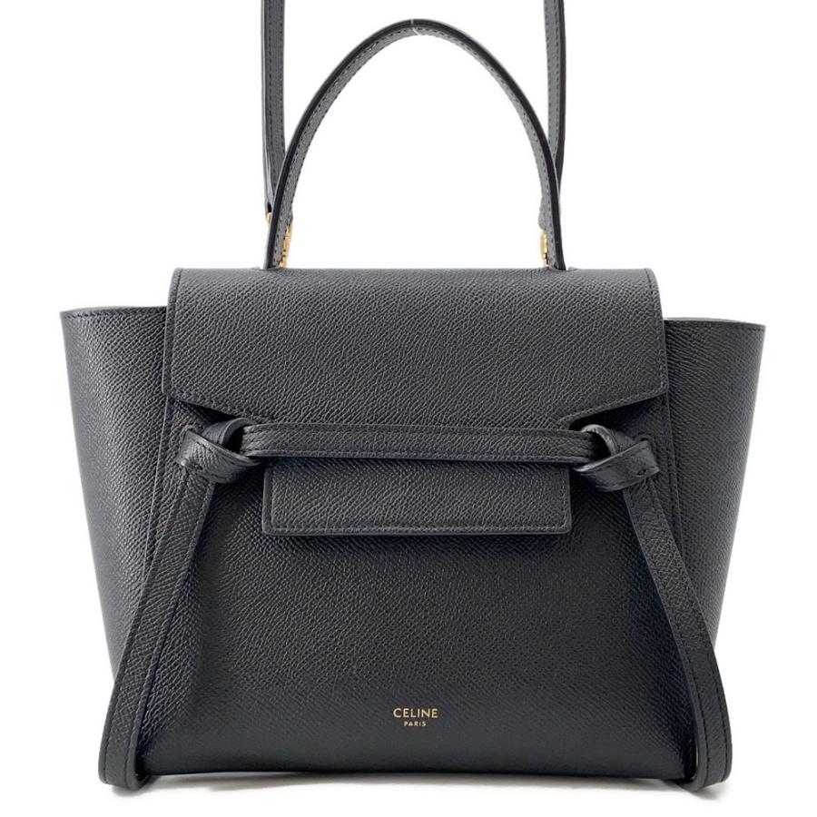 セリーヌ ハンドバッグ ベルトバッグ ナノ 189003 CELINE 2way 黒