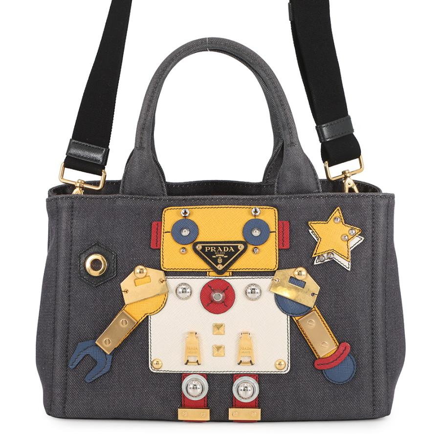 プラダ トートバッグ カナパ CANAPA ロボット キャンバス 1BG439 PRADA 