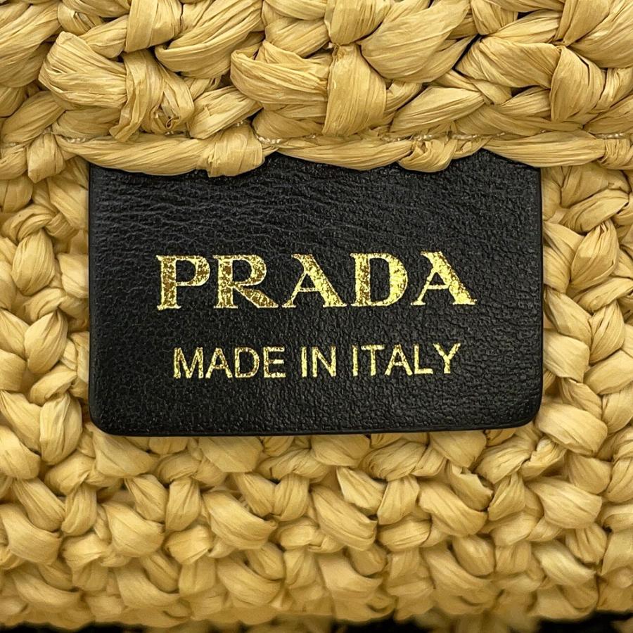 プラダ トートバッグ クロシェ ロゴ ラフィア 1BG392 PRADA 【安心保証