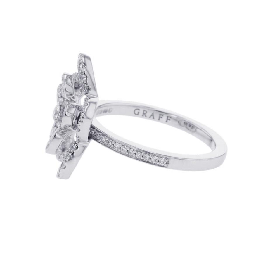 グラフ リング ワイルドフラワー ダイヤモンド ダイヤ 計0.53ct K18WG 