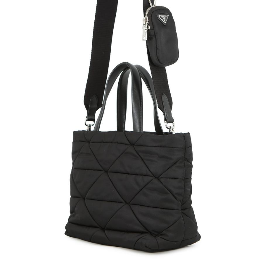 美品 PRADA 1BG373ナイロンスモール パデッド ハンドバッグ 2WAY プラダ ハンドバッグ スモール パデッドRe-Nylon トートバッグ