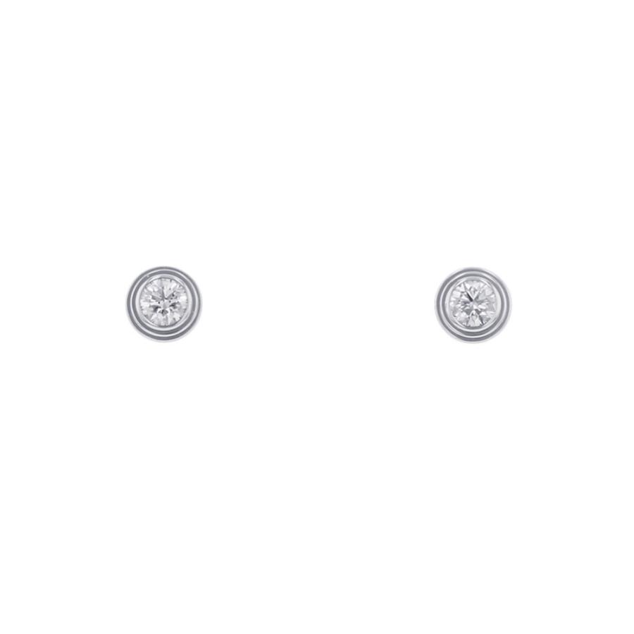 カルティエ ピアス ダムール イヤリング XS ダイヤモンド 2P 計0.08ct