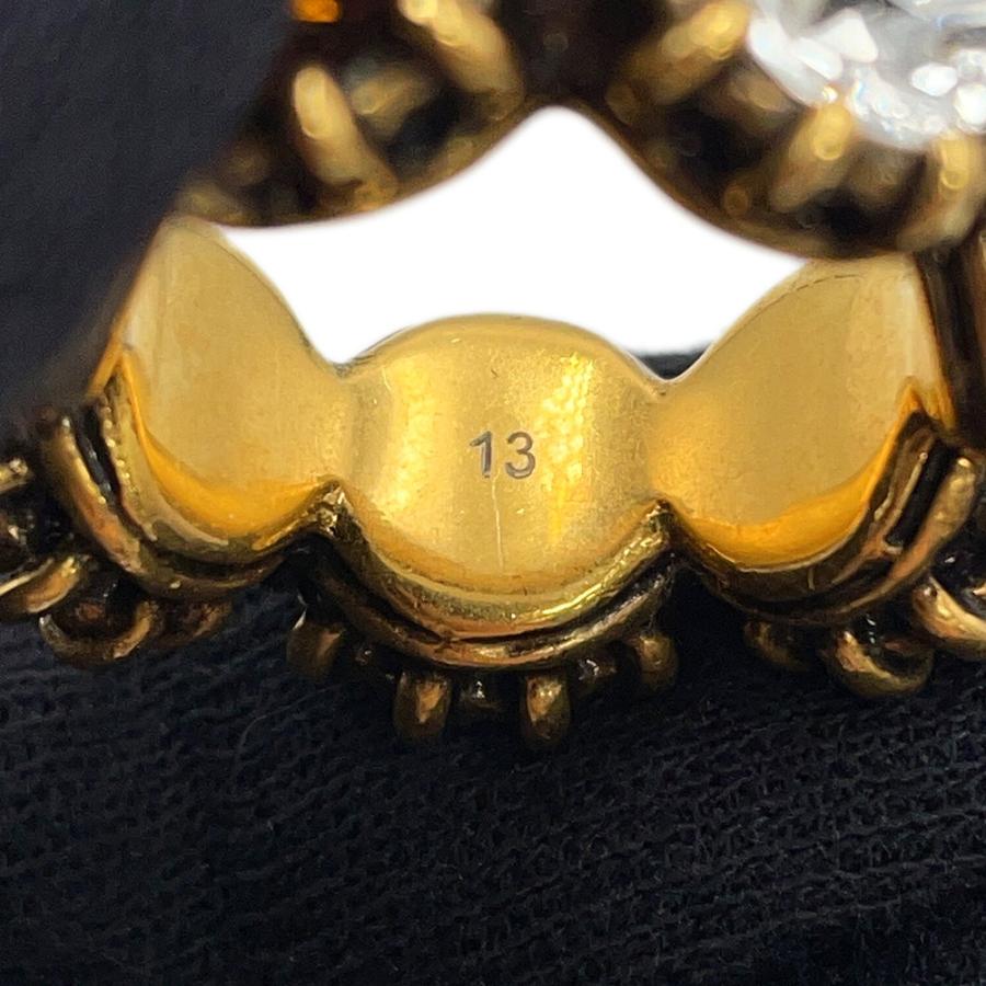 グッチ リング キャットヘッド ラインストーン サイズ13 GUCCI 