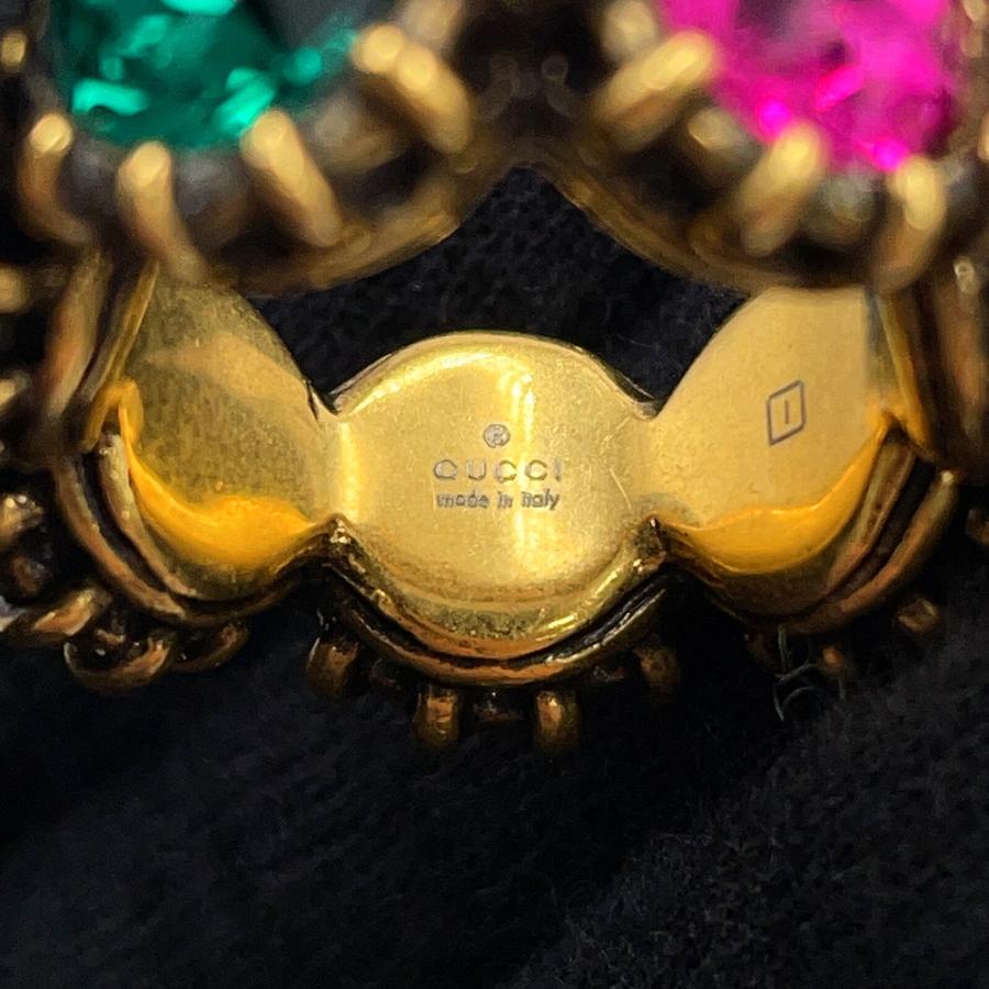 グッチ リング キャットヘッド ラインストーン サイズ13 GUCCI