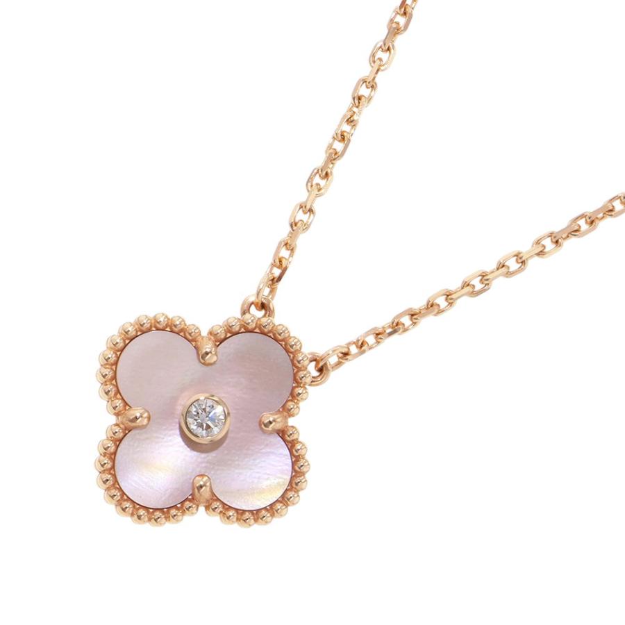 ヴァンクリ ネックレス ヴィンテージ アルハンブラ ピンク