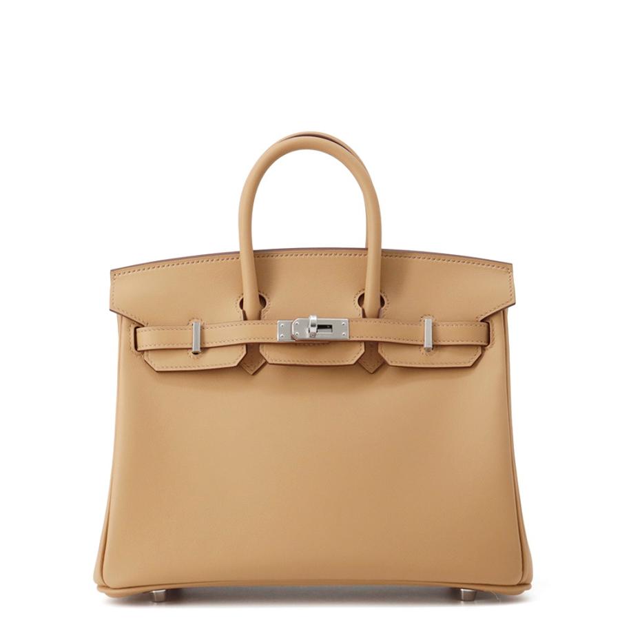 エルメス バーキン25 ビスキュイ/シルバー金具 スイフト K刻印 HERMES