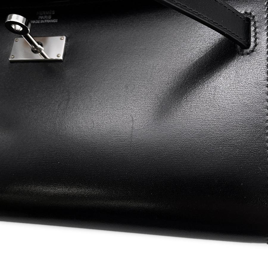 HERMES ケリー ウォレット　ロング　ブラック エルメス 長財布 ケリーウォレット ロング ブラック/ゴールド金具