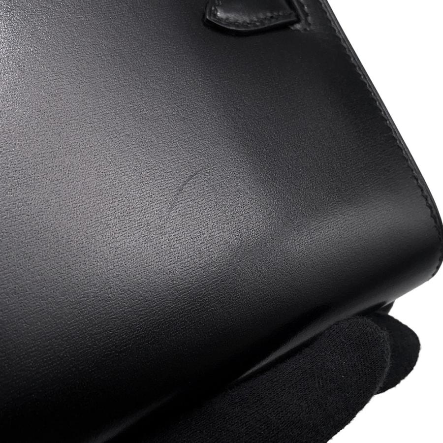 エルメス ケリーウォレット ロング トゥーゴー ブラック/シルバー金具