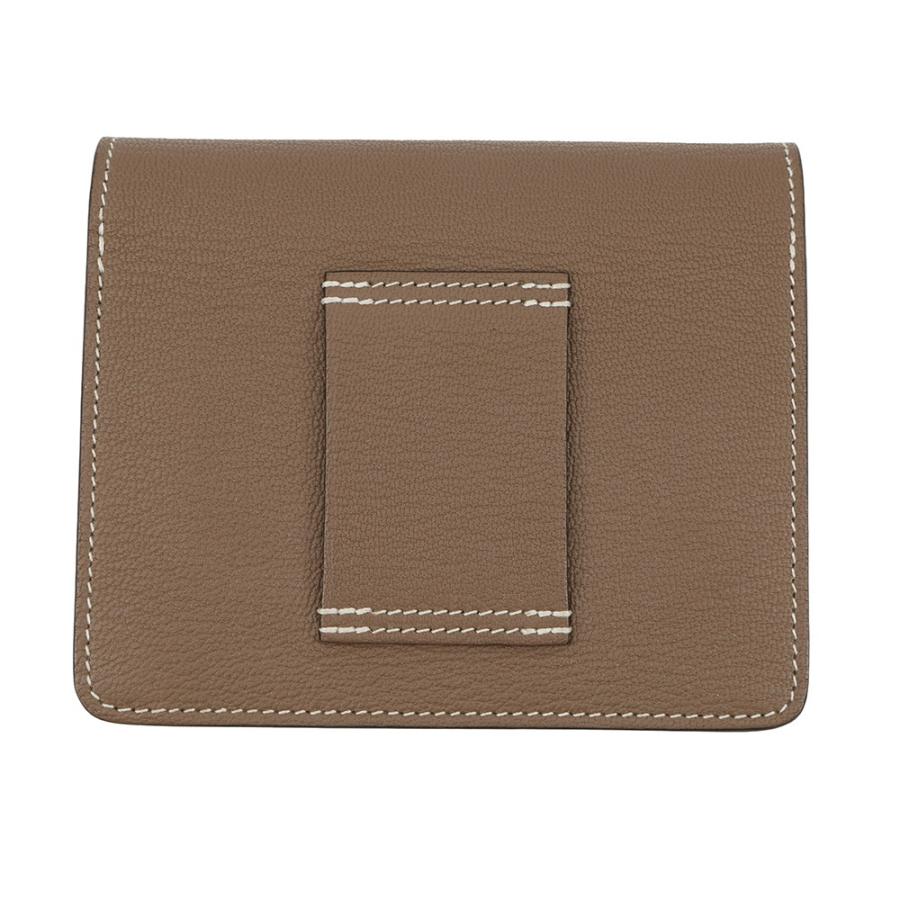 エルメス 財布 ロウリス ルリ エトゥープ/シャンパンゴールド金具 シェブルミゾル U刻印 HERMES 財布 【安心保証】の画像