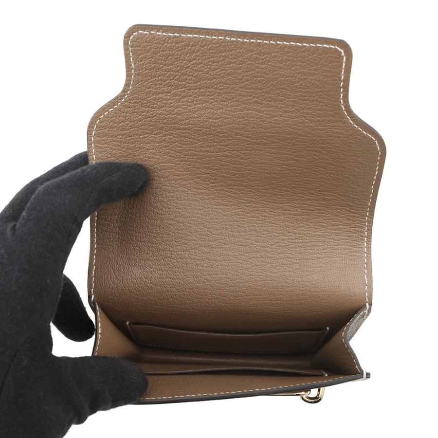 エルメス 財布 ロウリス ルリ エトゥープ/シャンパンゴールド金具 シェブルミゾル U刻印 HERMES 財布 【安心保証】の画像