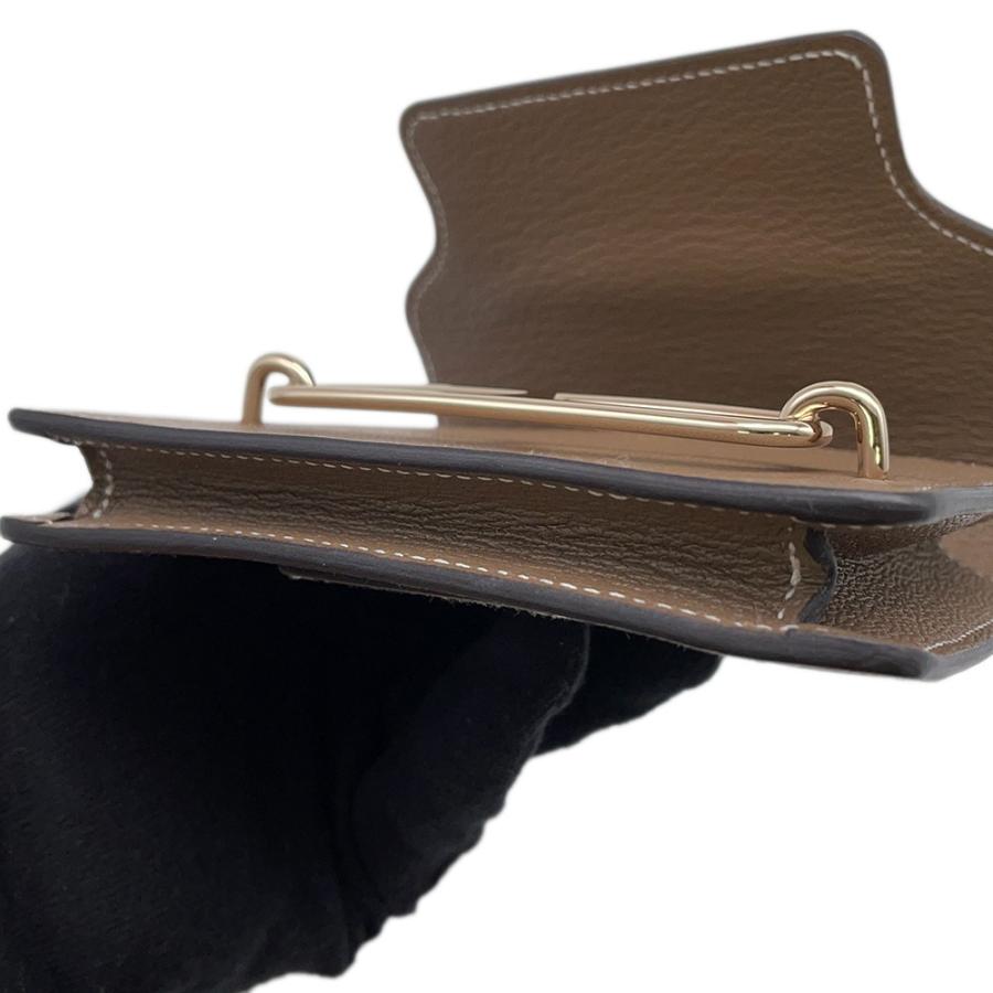 エルメス 財布 ロウリス ルリ エトゥープ/シャンパンゴールド金具 シェブルミゾル U刻印 HERMES 財布 【安心保証】の画像
