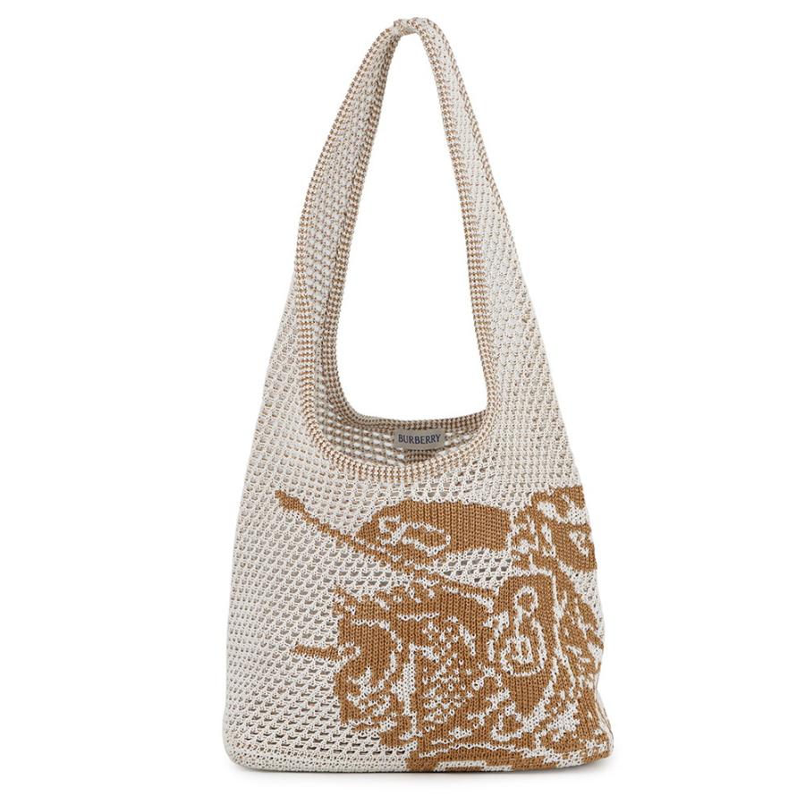 バーバリー ショルダーバッグ EKD クロシェバッグ ビスコース 8109266 BURBERRY 白 バーバリー ショルダーバッグ EKD クロシェバッグ ビスコース 8109266