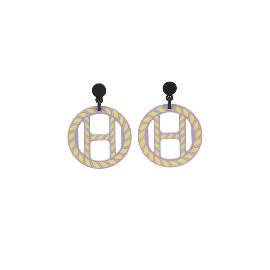 エルメス ピアス Hエキップ ノーティック バッファローホーン HERMES