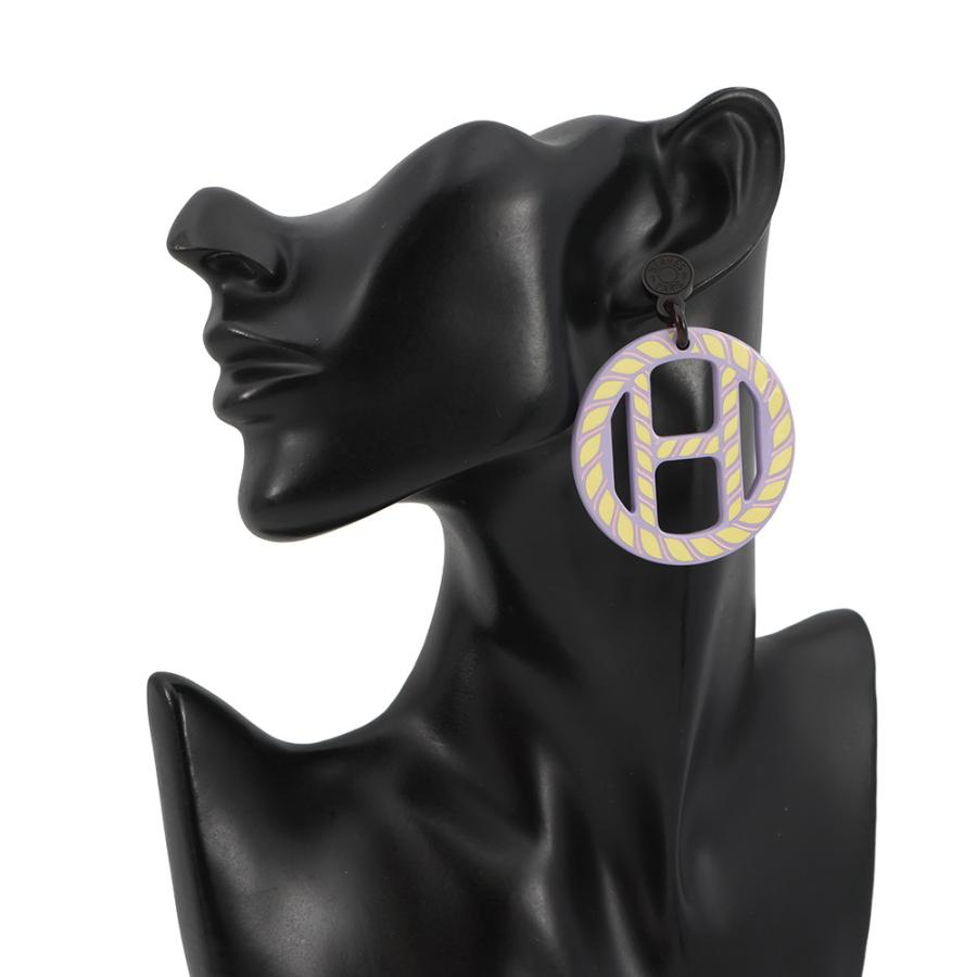 エルメス ピアス Hエキップ ノーティック バッファローホーン HERMES