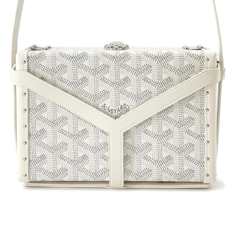 ゴヤール ショルダーバッグ ミノディエール PVC レザー MINA08PMLTY50CL50P GOYARD トランク 白 ゴヤール ショルダーバッグ ミノディエール PVC レザー