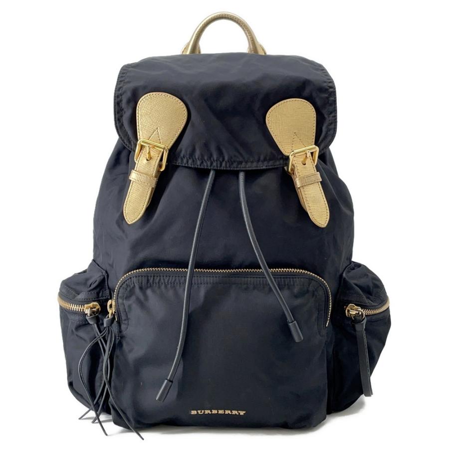 バーバリー リュック ロゴ バックパック ナイロン 4033282 BURBERRY 黒