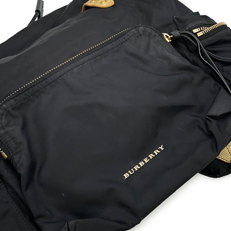 バーバリー リュック ロゴ バックパック ナイロン 4033282 BURBERRY 黒