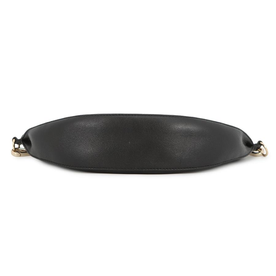 JIMMY CHOO ブラックレザーショルダーバッグ ジミーチュウ ショルダーバッグ ロゴ レザー JIMMY CHOO 黒 【安心保証