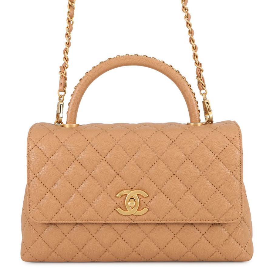 シャネル ハンドバッグ マトラッセ ココマーク ココハンドル キャビア