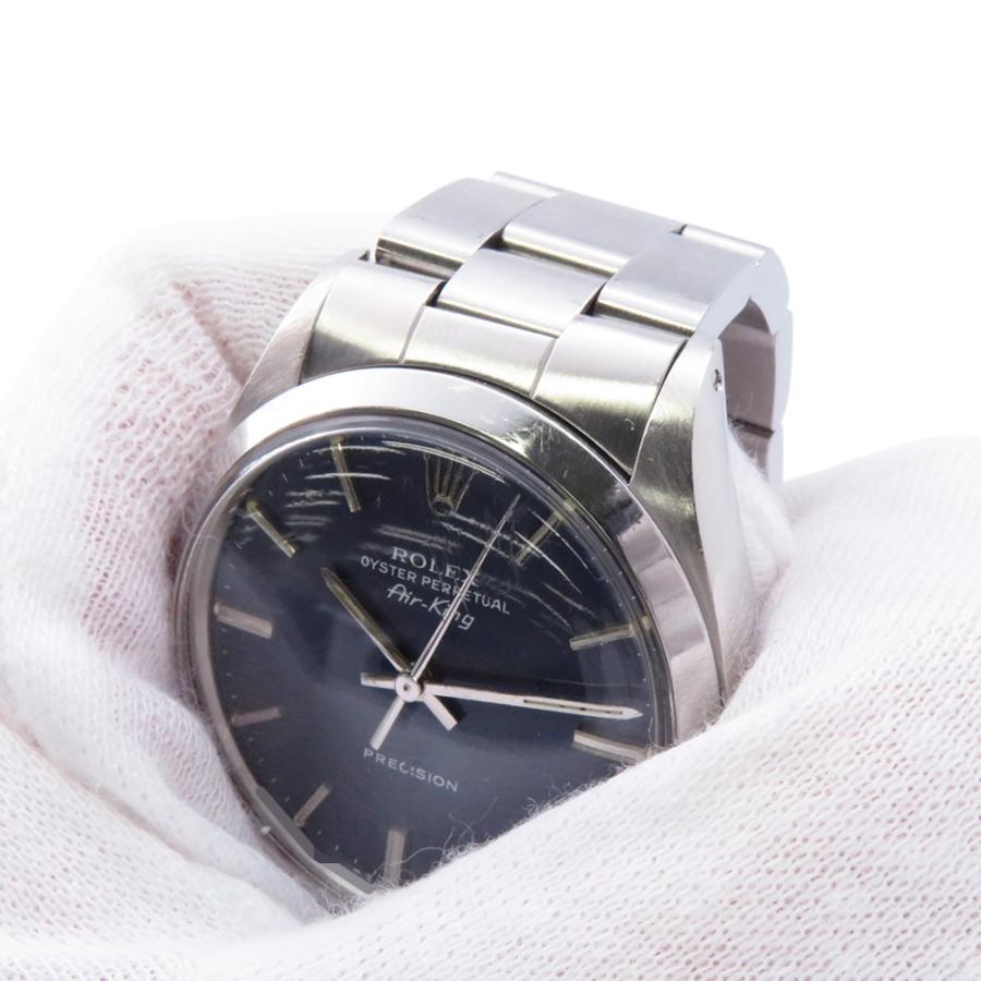 ロレックス エアキング 76番 5500 ROLEX 腕時計 ブルー文字盤 【安心