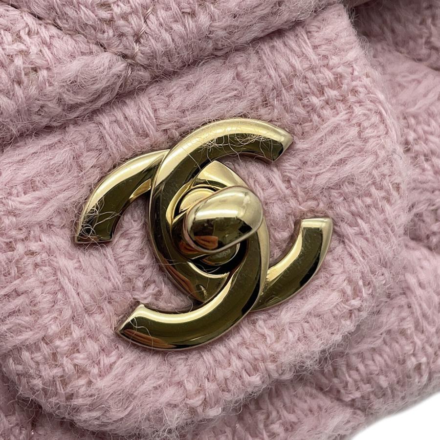 CHANEL シャネル ミニマトラッセ ツイード チェーンショルダーバッグ A6990 ピンク×ホワイト ココマーク CHANEL - シャネル チェーンショルダーバッグ ココマーク ミニ