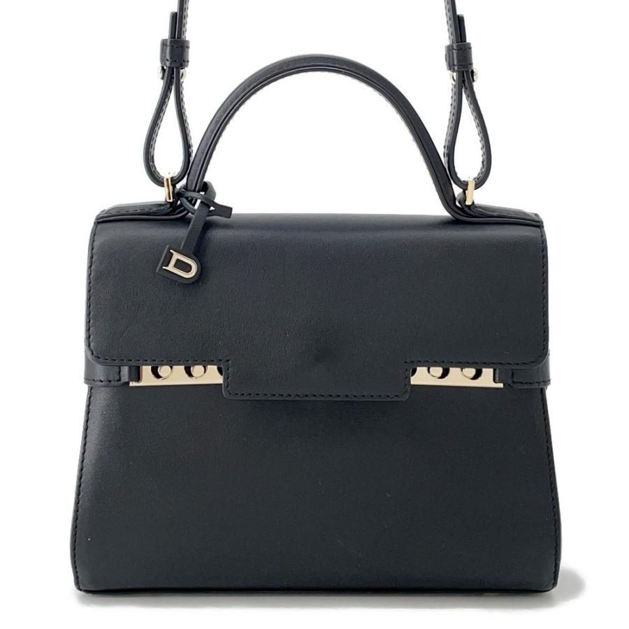 DELVAUX デルヴォー レザー バッグ ブラック ヴィンテージ 希少 デルヴォー ハンドバッグ タンペート ミニ レザー Delvaux 2way
