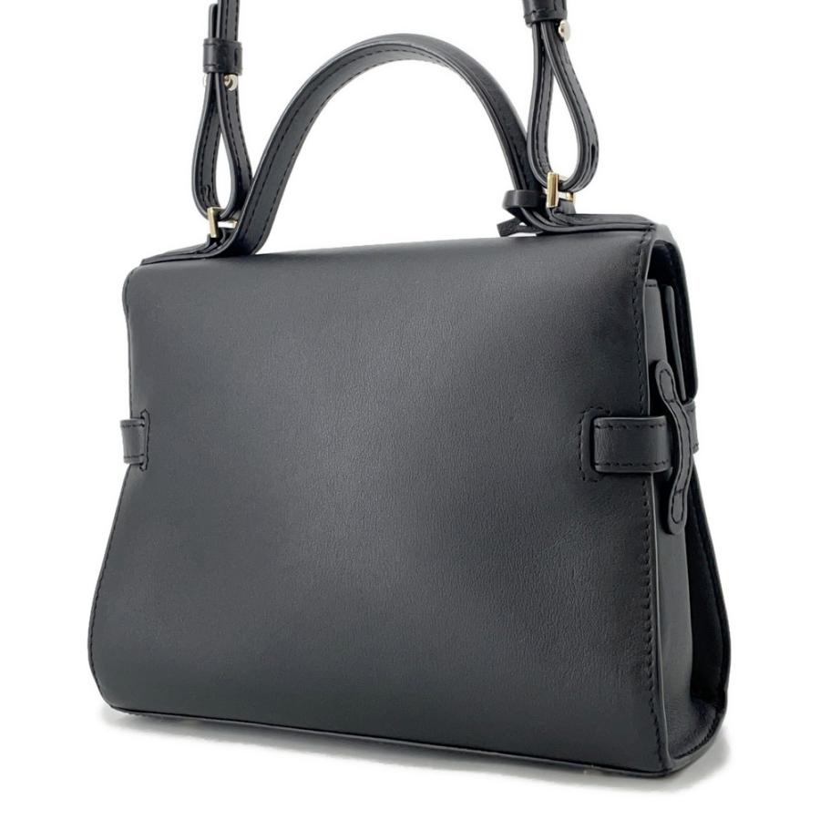 DELVAUX デルヴォー 2WAY レザーバッグ ブラック 王室御用達 デルヴォー ハンドバッグ タンペート ミニ レザー Delvaux 2way